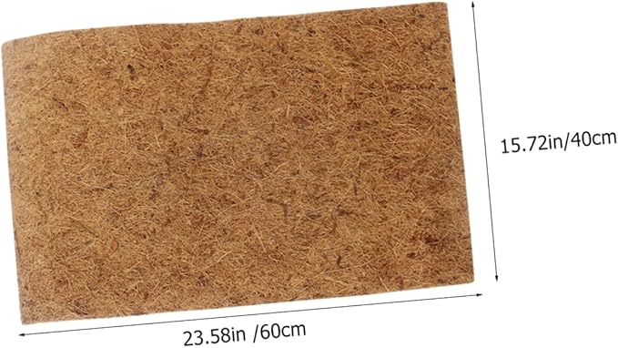 LIOOBO Natural Coconut Fiber Reptile Bedding Liner Snake Lizard Turtle Tank Mat Insulation Pad for Pet Terrariums