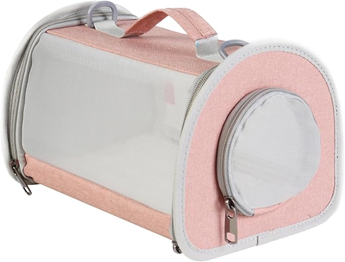 Clear Designed Pet Bag with Widening Handle& Mesh Window Small Pet Universal Travel Camping Bag Package Bag Bird Travel Bag Large Bird Backpack Travel Cockatooes Bag Cage Small, beige