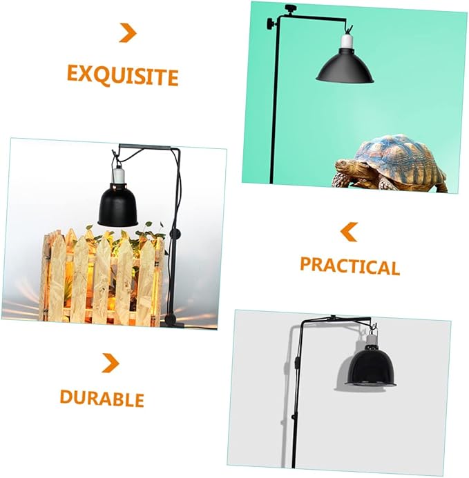 Reptile Lamp Stand Metal Light Rack for Heat Lamp Pet Tank Easy Installation