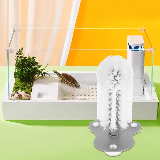 Turtle Shell Cleaning Brush Cup Turtle Scratcher for Shell Mud Removal Reptile Tank Accessories Safe Material