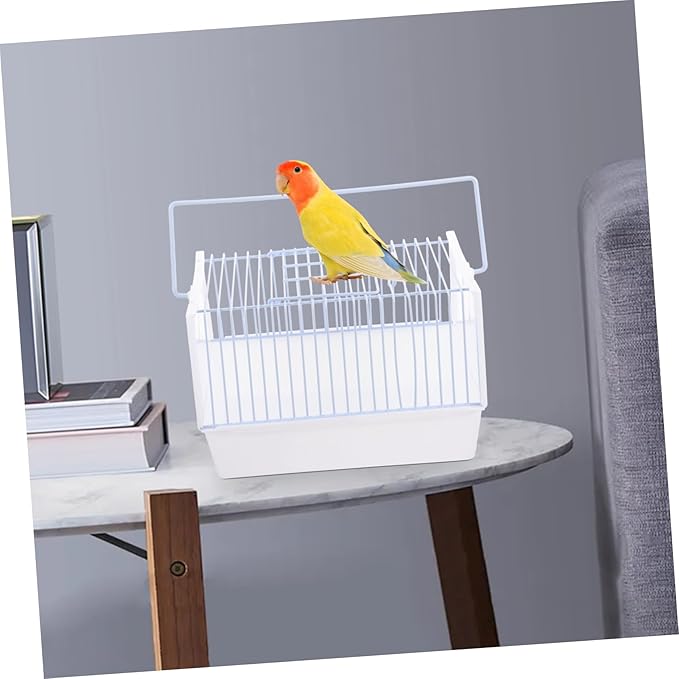1set Portable Metal Bird Carrier Cage Lightweight Parrot Travel Cage for Birds for Outings and Travel Durable and Easy to Carry Includes Handle for Convenience