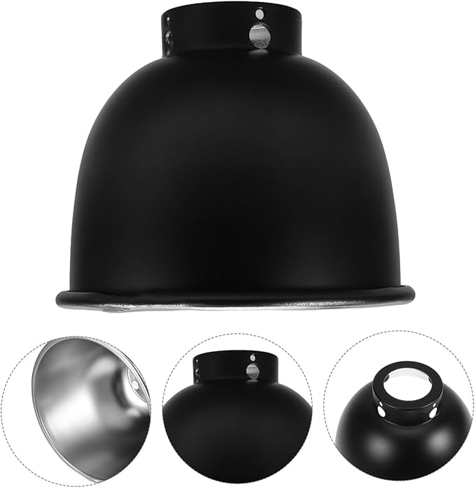 Abaodam Reptile Heat Lamp Guard: 5.5 Inch Dome-Shaped Reflective Cover - Heat-Resistant Reflection Cap for Optimal Habitat Lighting