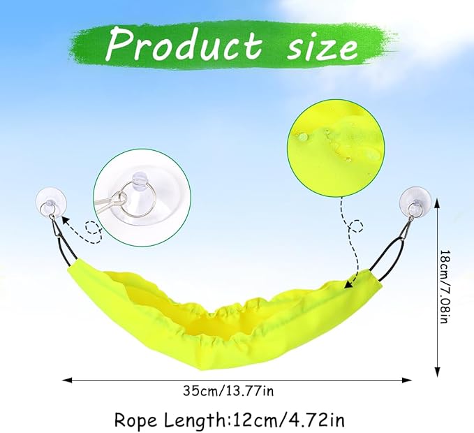 Reptile Hammock, Bearded Dragon Tank Accessories Lizard Hammock Reptile Lounger for Lizard Gecko Snakes Chameleon Lguana Reptiles (Yellow)