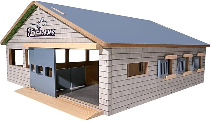 Breyer Horses Breyer Farms Deluxe Arena Stable | 24 Piece Playset | 2 Stablemates Horses Included | 24.25" L x 22" W x 10.5" H | 1:32 Scale | Model #59243