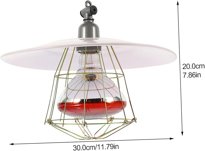 Kisangel 1pc Heating Lamp for Livestock and Reptile Pet Supplies Efficient Warmth for Incubators and Cages Net Design High Thermal Efficiency Random Random Color