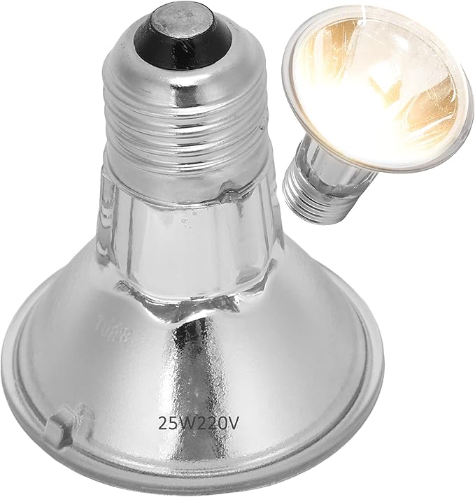 Akozon Reptiles Sun Basking Heating Lamp Bulbs - UVAUVB Sunbathe Bulb for Lizards, Snakes & Turtles - Essential for Reptile Growth & Health (25W 220V)