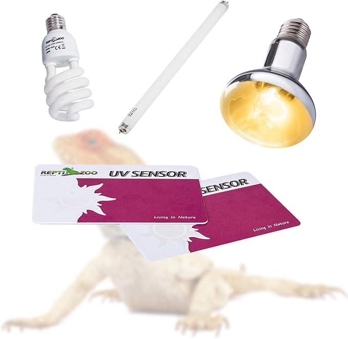 REPTI ZOO UVB Tester Reptile Lamp UV Sensor Reptile UVB Fluorescent Lamp Tester Card, Set of 2