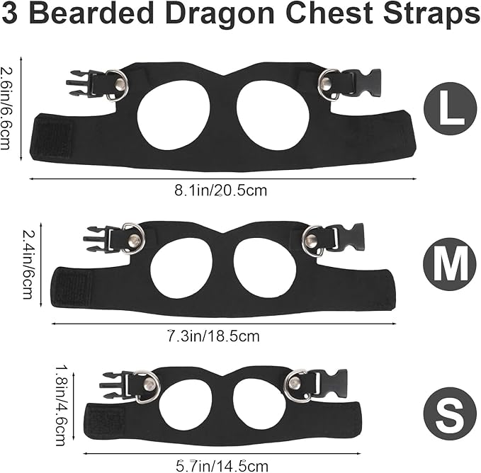 Bearded Dragon Leash and Harness Set, Reptile Walking Accessories Outdoor Safety Equipment for Small Pet Lizards Geckos and Chameleons
