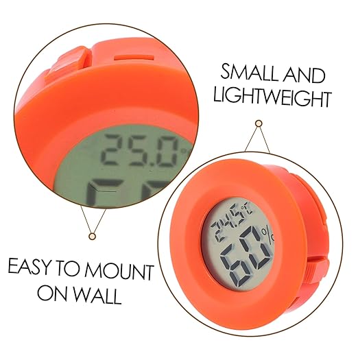 BESTonZON Digital Temperature and Humidity Indoor Thermometer Hygrometer for Home Office Reptile Humidity Gauge Room Thermometer Celsius Display Wall Mountable