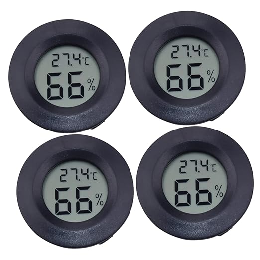 Abaodam 12pcs Reptile Pet Box Temperature Monitor Digital Humidity Compact Room Thermometer