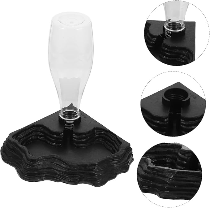Milisten Household Reptile Water Dispenser Automatic Tortoise Waterer Solid Construction Compact Material for Reptile Supplies and Daily Use