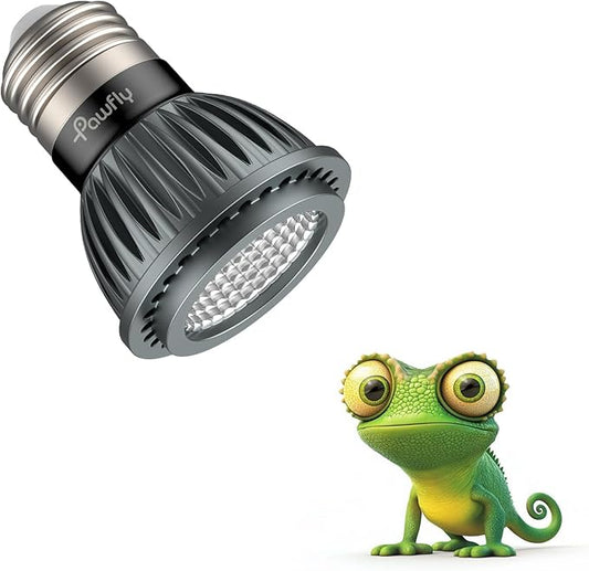 Pawfly UVB Light for Reptiles, 3 W 5.0 UVB Bulb, Tropical Reptile UVA UVB Lamp for Calcium & Vitamin D3 Synthesis, High Intensity LED Lamp for Turtle, Lizard & Red-Footed Tortoise