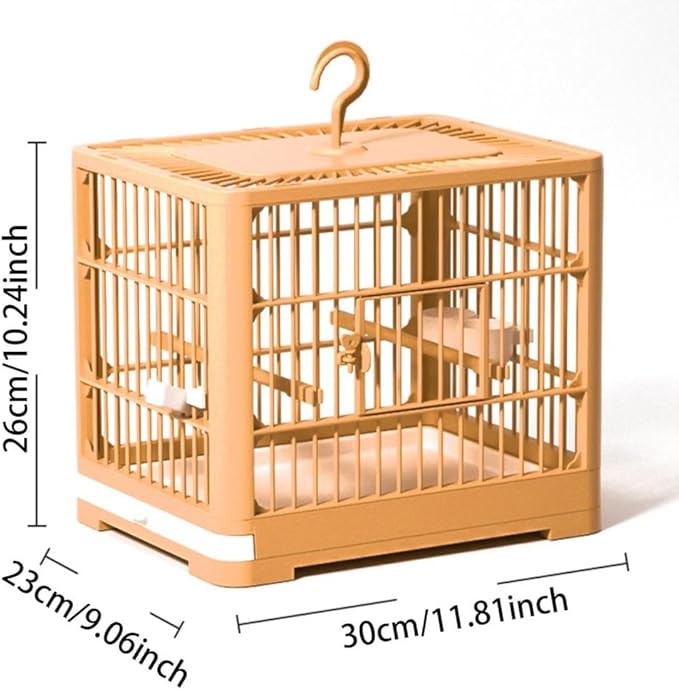 2026 New Bird Carrier Cage, Travel Bird Cage, Portable Bird Carrier, Small Birds Lightweight Parrots Cage, Detachable Tray Hook Handle Easy Transport Bird House for Travel Outdoor (Light Green)