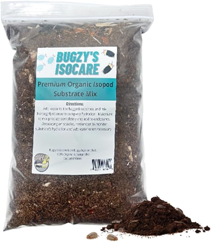 BugzyBug’s Isopod Bioactive Substrate Mix Nutrient-Rich Vivariums and Terrarium Substrate Mix (4 Quart)