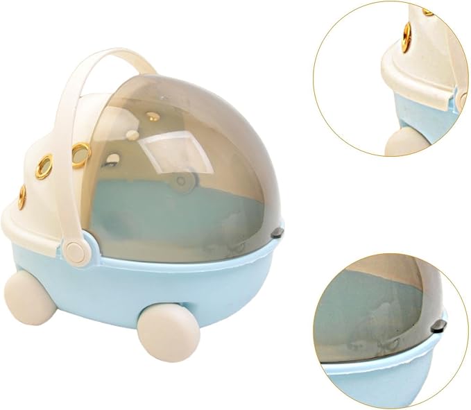 Heated Bird Carrier Bag Winter Warm Bird Nest Sturdy Small Animal Carry Cage for Finch Parrots Hiking Traveling- Blue