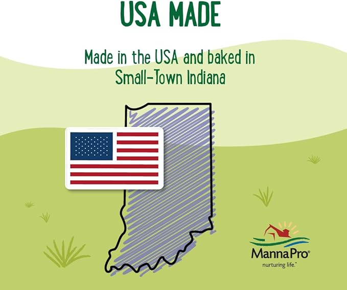 Manna Pro Farmhouse Favorites Mini Horse & Mini Donkey Treats –Baked Snack for Mini Horses & Mini Donkeys – Hand Mixed Treat – Oats, Apple & Banana Flavored – 3lb Bag (Pack of 2)