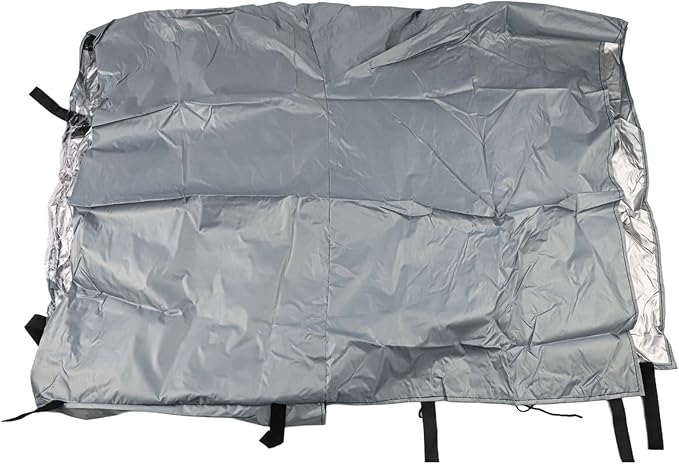 Triangle Rabbit Hutch Cover, Outdoor Guinea Pig Cage Protector, Heavy Duty 210D Oxford Cloth, Windproof Dust Cover with Clear Front Folding, Weather Resistant S(grey 180x52x86cm)