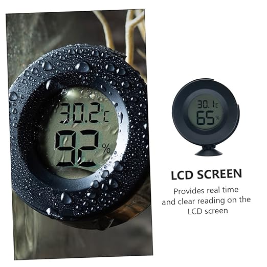 Garneck Reptile Thermometer Digital Hygrometer for Greenhouse Aquarium Babyroom Humidity Gauge Temperature