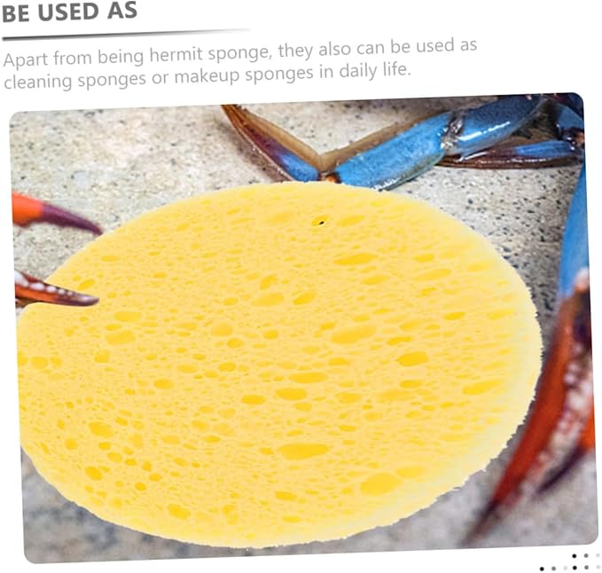 Mipcase 50pcs Crab Humidity Sponges Pet Crab Sponges Aquarium Supplies for Bathing Dish Cleaning