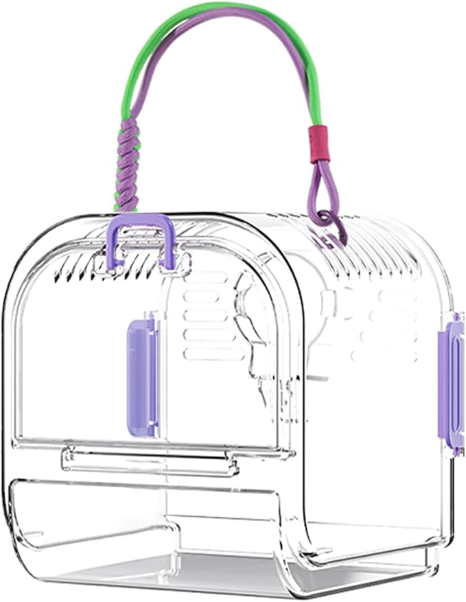 Parrot Go Out Portable Bird Bag, Clear Pet Cage, Convenient Travel Bag, Budgie Special Outdoor Bird Viewing Portable Cage