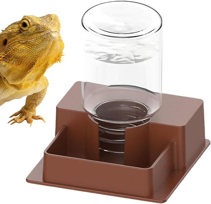 Turtle Water Feeder | Automatic Leak-Proof Wide-Mouth - Automatic Water Dispenser for Turtle | for Snake Lizard Bearded Dragon Home Indoor Garden Yard Backyard Tank Snake