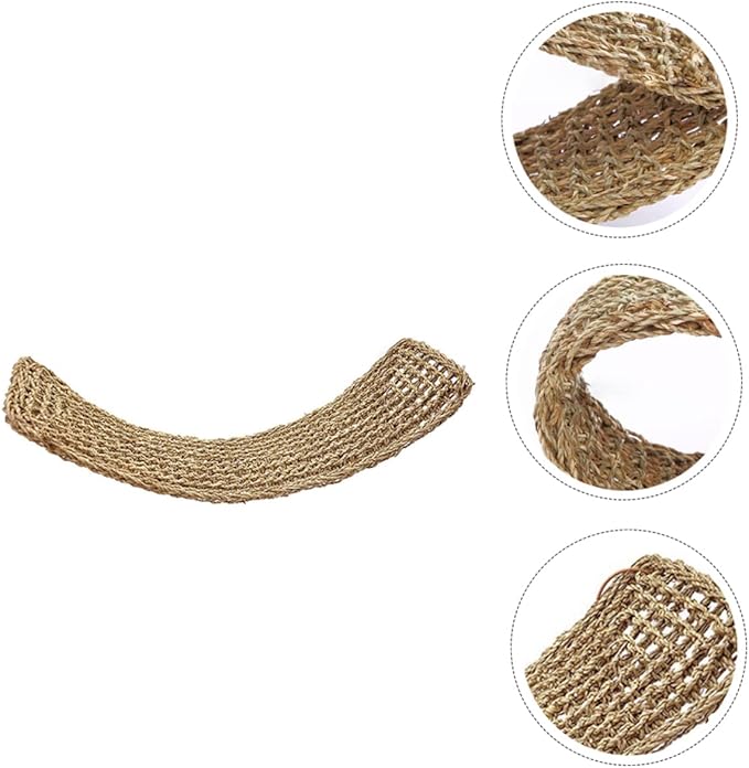 1pc Lizard Hammock Crested Gecko Hammock Pet Sea Grass Mat Lizard Reptile Hammock Lizard Lounger Hammock Small Animals Woven Lizard Tank Accessories Reptisoil Crawl The Bed Seaweed
