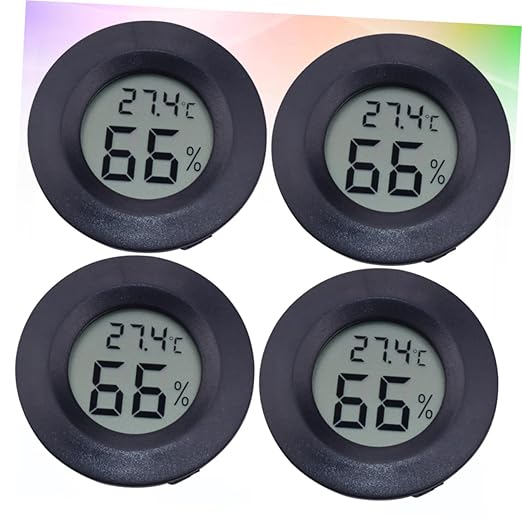 Milisten 8pcs Acrylic Reptile Pet Box Temperature Humidity Lightweight Digital Hygrometer for Home Use