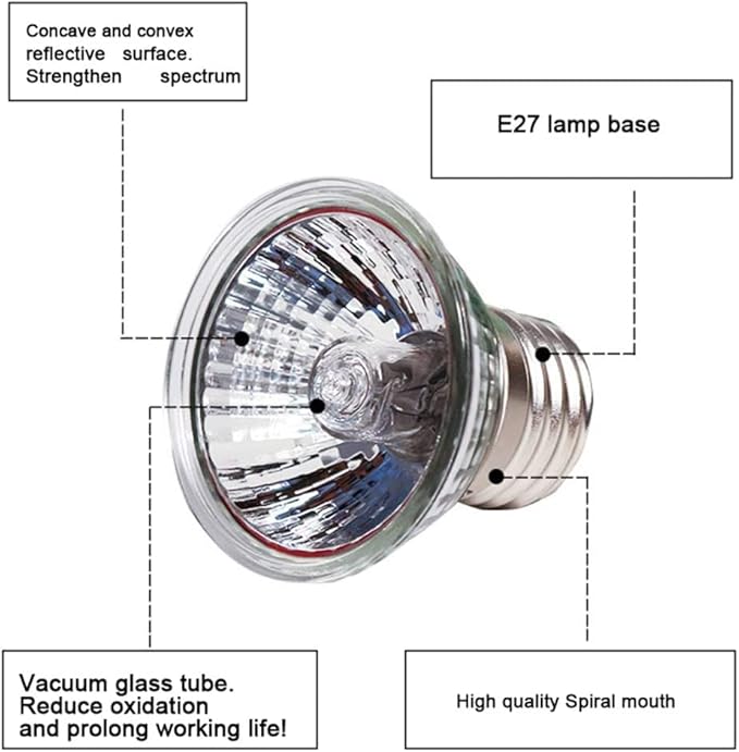 75W Basking UVA+UVB Heat Bulbs for Reptiles&Amphibians Turtle Heating Lamp E26 Base Full Spectrum Sun Light Bulb Perfect for Terrariums, Tanks, and Cages 4-Pack