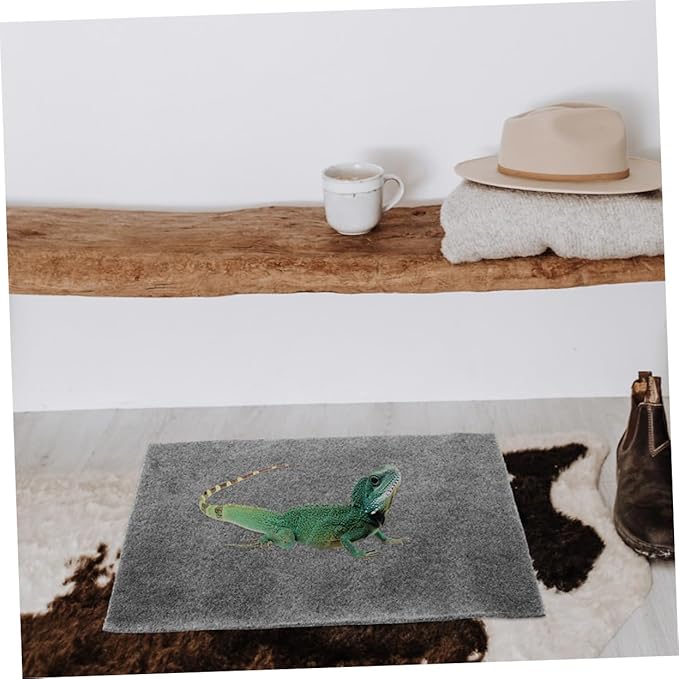 LIOOBO 3PCS Reptile Mat for Tortoise Lizard and Gecko Moisture Absorbing Terrarium Carpet Substrate Liner Non-Adhesive Reptile Bedding for Tanks and Habitats