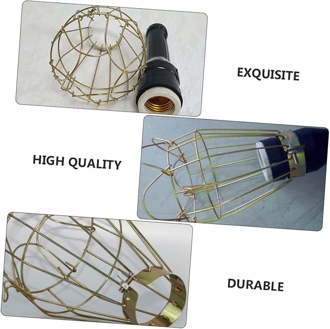 Reptile Heating Scald Lamp Cover 3-Piece Iron Wire Mesh Protective Shade for Reptile Box PET Lampshade Heat Resistance for Safe Temperature Control