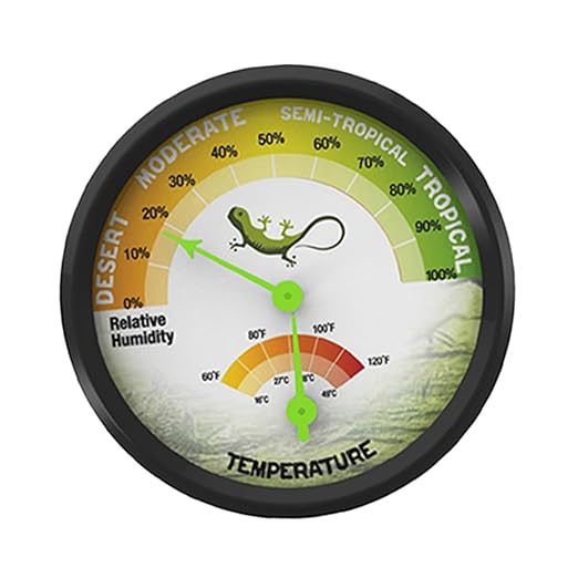 High Precision Mechanical Thermometer Hygrometer for Reptile Tank Battery Temperature Humidity Measuring Device for Turtle Lizard Enclosures Durable and Easy to Read
