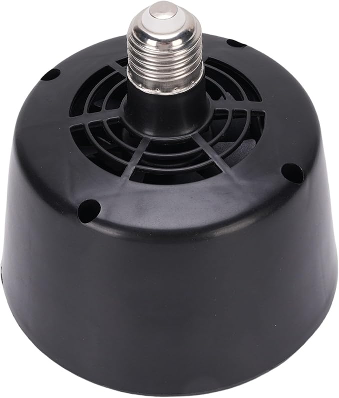 Yoidesu Chicken Thermal Lamp Bulb Bulb, Temperature Control Secure Heat Energy Savings Lizard for Turtles Multi Purpose Waterproofing for Turtles (Black)