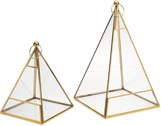 Triangle Terrarium Lantern - Home Decor - 2 Pieces