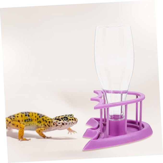 Happyyami Reptile Food Water Supply Tortoise Water Dish Lizard Tray Reusable Reptile Waterer Daily Use Tortoise Supplies