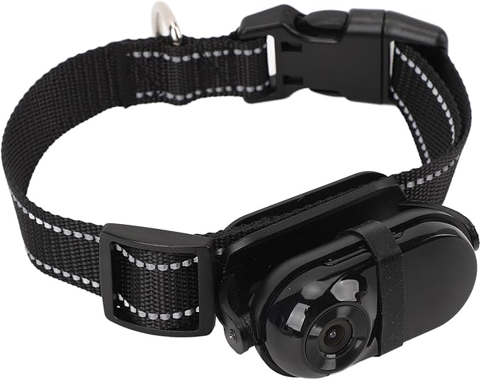 Cat Camera Collar, HD 1080P Dog Collar Camera with Memory Card, 130° Wide Angle, Built in MIC, Mini Body Camera Action Camera Cats Gifts Indoor & Outdoor (128GB)
