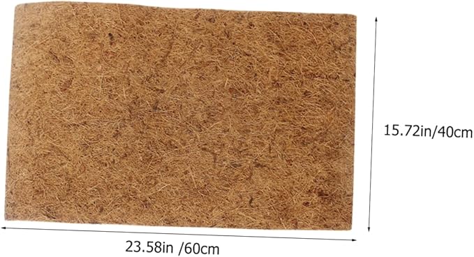 BESPORTBLE Coconut Fiber Lizard Snake Turtle Bedding Reptile Carpet Mat for Tank Insulating Pad Accessories