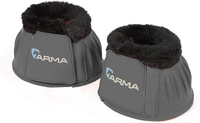 Shires ARMA Fleece Trim Bell Boot (Grey, Full)