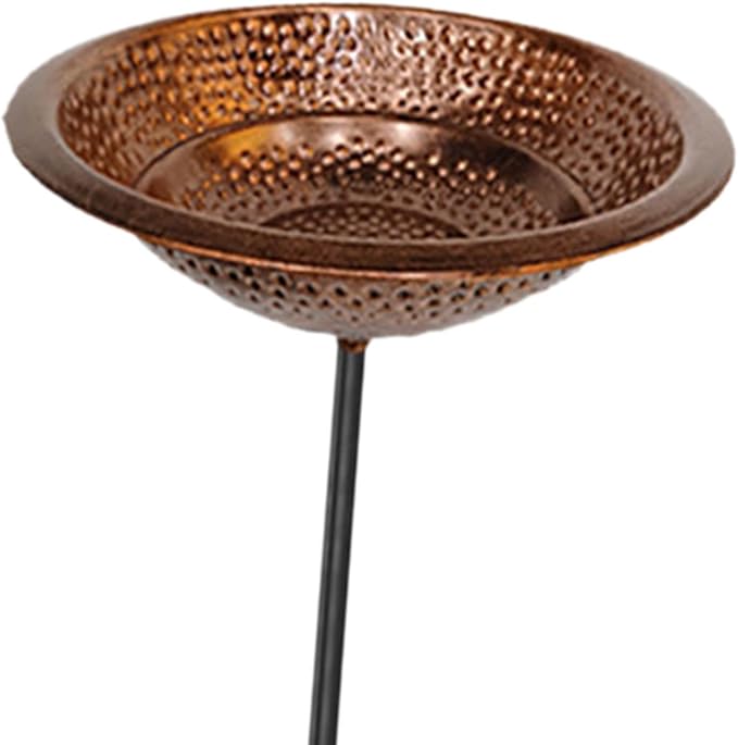 Bird Bath Birdfeeder Metal Easy Installation Ornament Standing Bird Feeder Feeding Bowl for Garden Outside Home Patio Yard