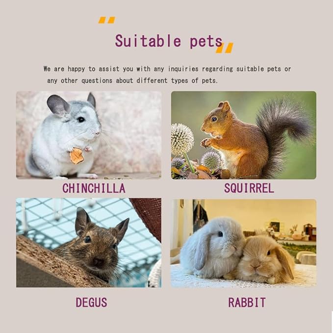 Chinchilla House Pet House Chinchilla Hideout Rabbit House Natural Wooden No Paint Safe Durable Teeth Grinding（Small）