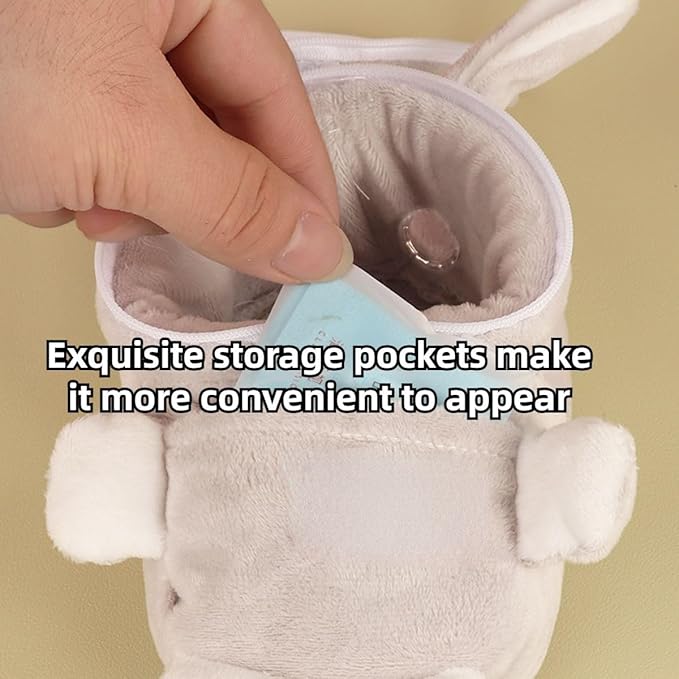 Sugar Glider Bonding Pouch Bonding Pouch Carry for Rat Syrian Hamster Hedgehog Small Pocket Pets, Gerbil Travel Bag Cute Bunny-Shaped Outing Bag with Large Transparent Window (Pink,Large)