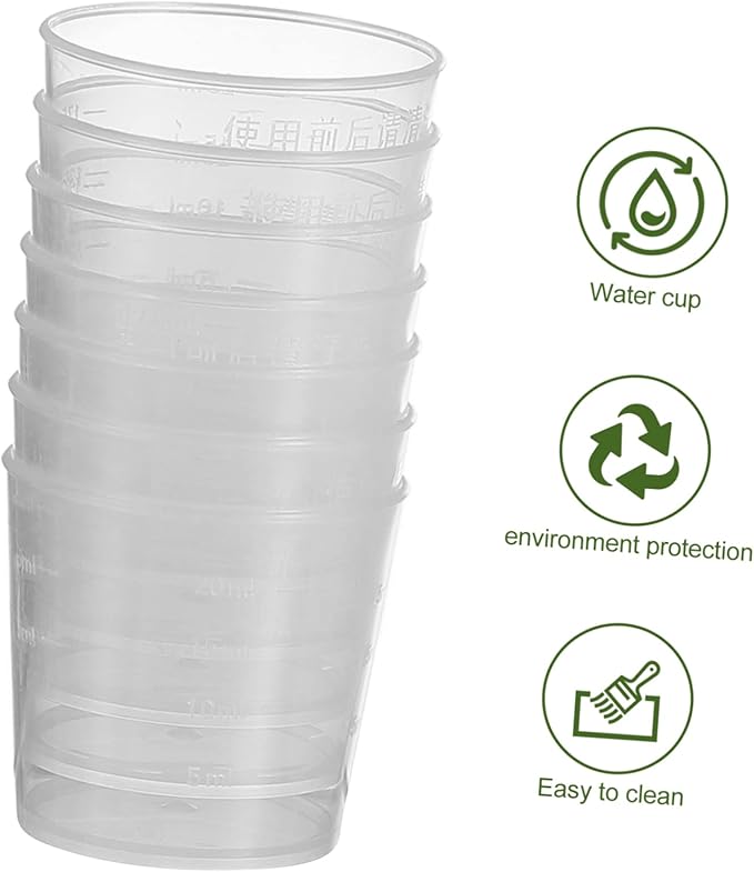 Abaodam 20Pcs Reptile Feeder Cup Measuring Cups for Gecko Lizard Pets for Food and Water Durable Reusable for Daily Feeding Needs