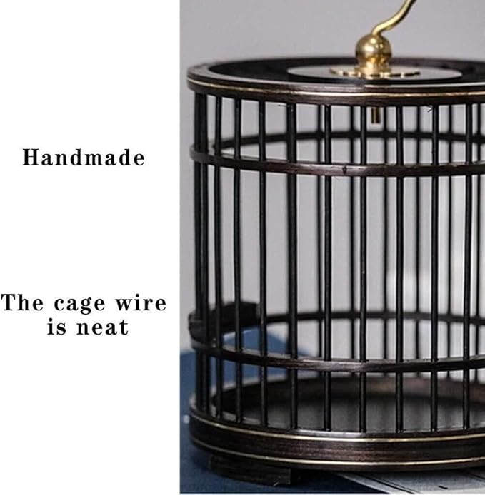 Black Travel Carrier Cage Plastic Bird Cage with Hook Flight Birdcage Round Bird Aviary Bird Carrier Budgie Cage Easy Practical