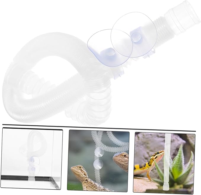 POPETPOP 1set Reptile Humidifier Extension Cups Flexible Hose for Terrarium Humidifier Parts Compatible Reptiles and Amphibians Easy to Install
