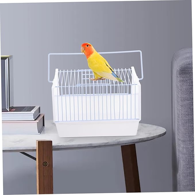 KESYOO 1set Portable Bird Carrier Cage for Travel Lightweight Bird Travel Cage Handle for Parrots and Outdoor Adventures Metal and Design