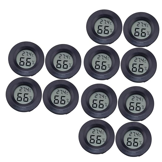 UKCOCO 12pcs Reptile Thermometer Digital Hygrometer Aquarium Thermometer for Pet Store Home Use Temperature Sensor