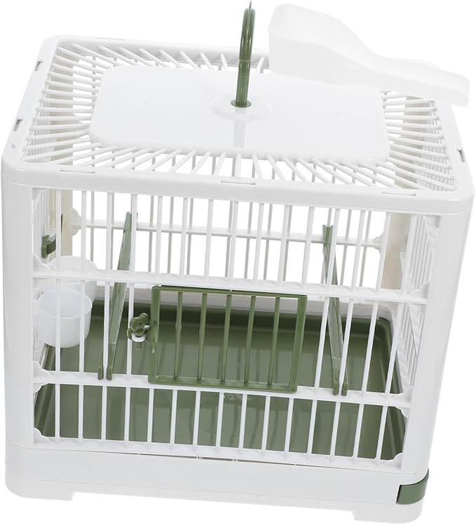 SUPVOX Portable Bird Travel Cage Compact Foldable Carrier for Parrots Parakeets Small Birds with Structure Easy to Clean Carry for Travel