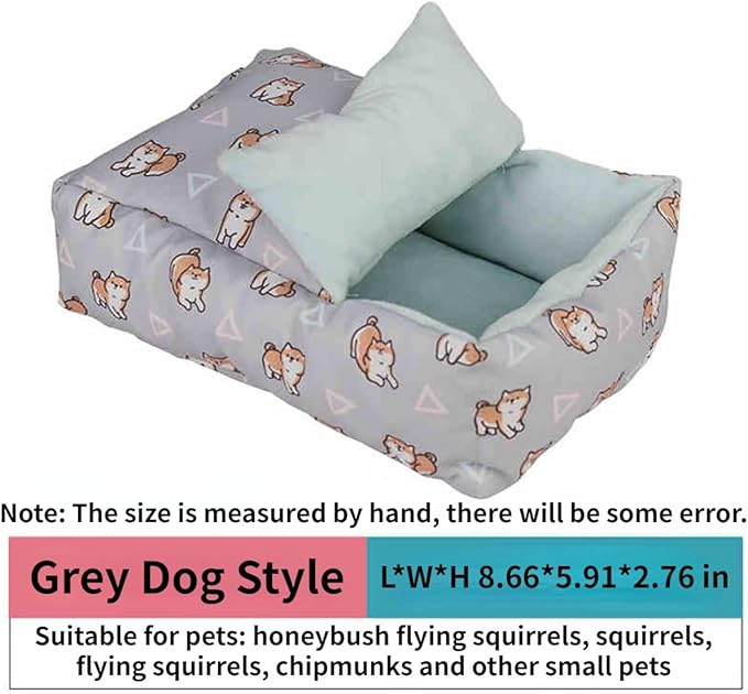 Rat Hammock for Cage Chew Proof Rat Toys Warm Bed, Small Animal Hanging Iron Basket Ferret Cage Accessories and Habitats Removable Nest Mat for Hamster, Sugar Glider, Hedgehog (Black Iron,Monkey)