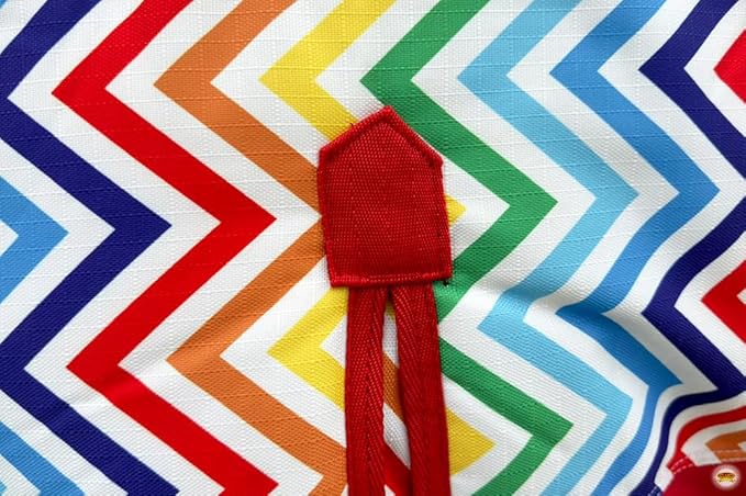 Rainbow Zigzag 68 in HILASON 1200D Winter Waterproof Poly Horse Turnout Blanket Belly Wrap