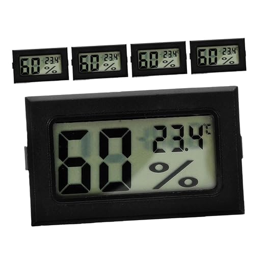 5pcs Indoor Digital Hygrometer and Compact Room Humidity Gauge for Home Portable Measurement Tool for Reptiles Greenhouse and Plants
