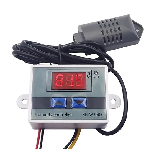 Digital Hygrometer W3005 LED Incubator Humidity Controller Sensor Measurer Detector Control Hygrometer 12V 24V 110V 220V(DC 12V)